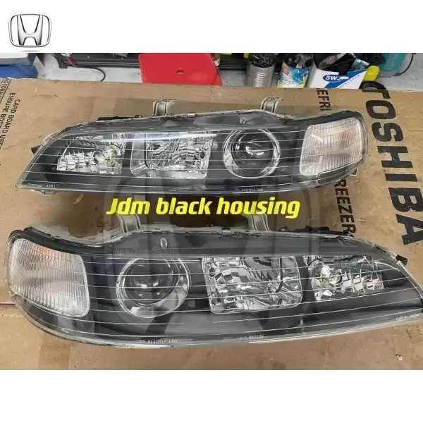 DC2 Integra Type R 98sp Genuine Headlight LR Set (Black Housing, vezels )