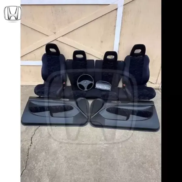 parts4honda Rare EK4 Sir Vti Seats Front and Back Confetti,   original black door panels OBJ Or package deal with the CTR cluster, CTR steering wheel
