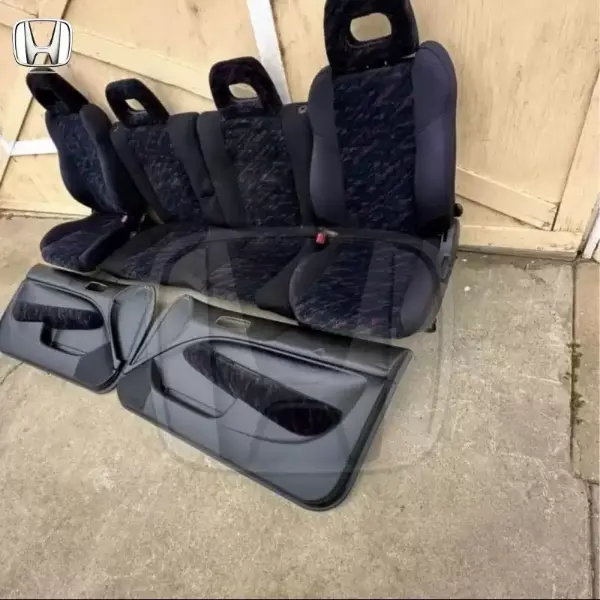 parts4honda Rare EK4 Sir Vti Seats Front and Back Confetti,   original black door panels OBJ Or package deal with the CTR cluster, CTR steering wheel
