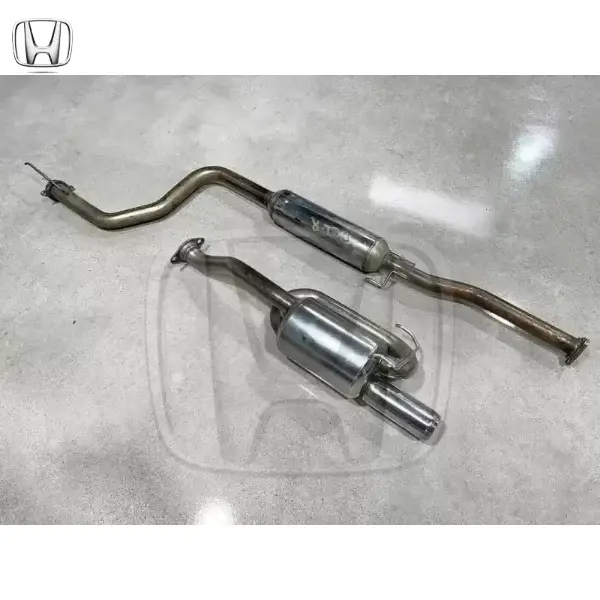 Mugen Twin Loop Exhaust For: Integra DC2 Exhaust has no rattling on muffler, no cracks, no leaks. Resonator does have some dents.